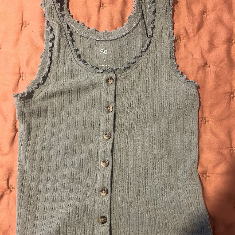 Button down tank top